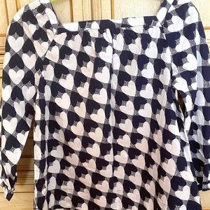 J Crew Crewcuts Girls' Puff-Sleeve Square-Neck Top